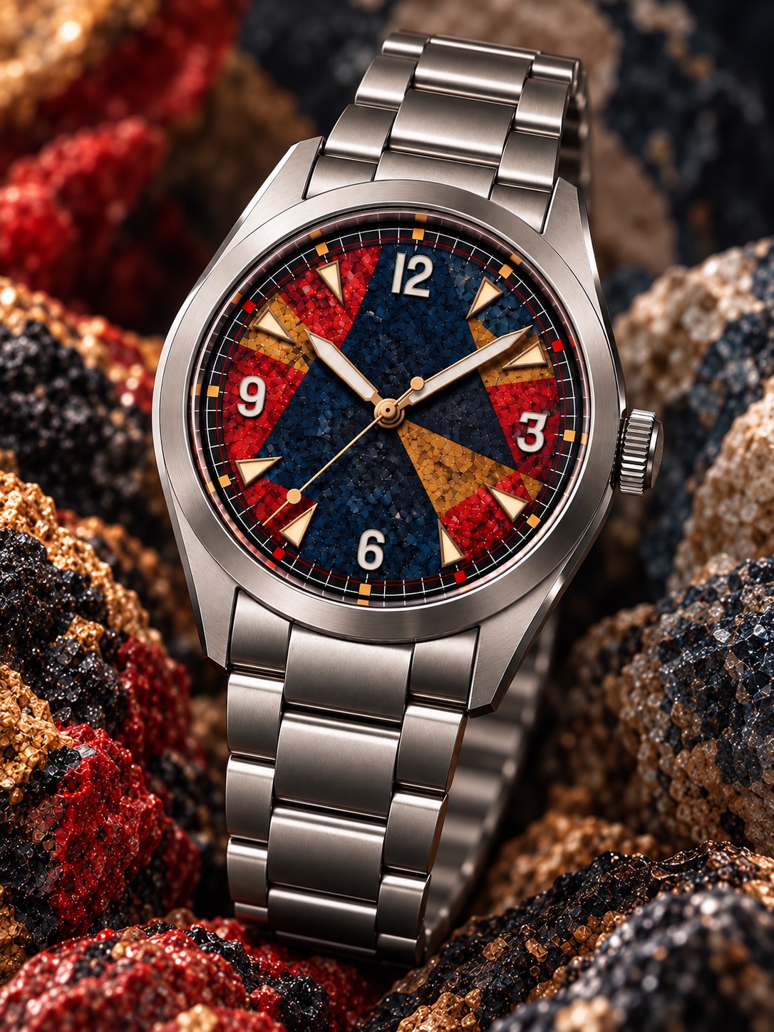 Red Coral Triad mineral field-watch concept